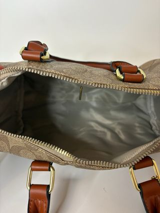 Borsa Coach New York Beige/Marrone