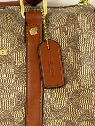 Borsa Coach New York Beige/Marrone