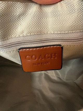 Borsa Coach New York Beige/Marrone