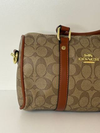 Borsa Coach New York Beige/Marrone