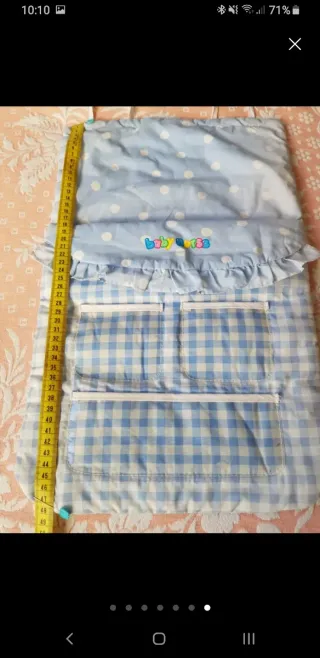 Saquito paseo muñeco lunares y cuadros