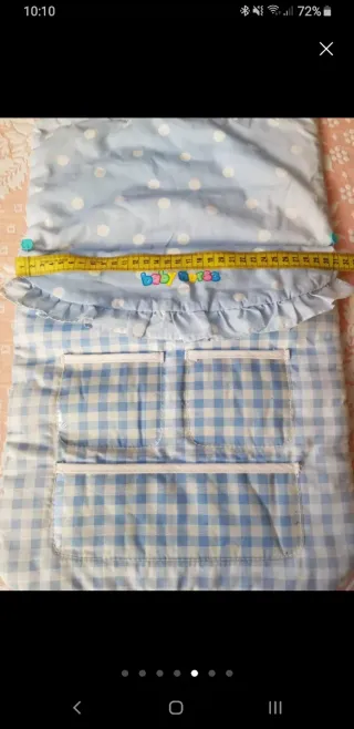 Saquito paseo muñeco lunares y cuadros