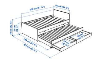 Cama nido 90x200 SKLAT blanca