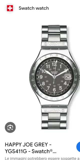 Orologio Swatch Uomo Acciaio Nero