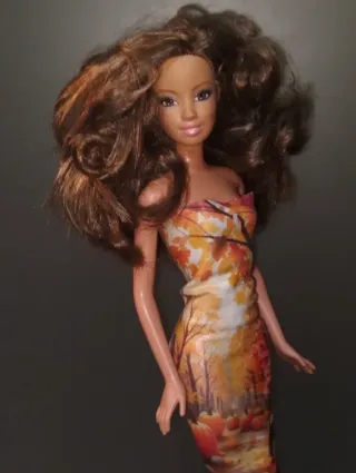 Barbie con vestito autunnale