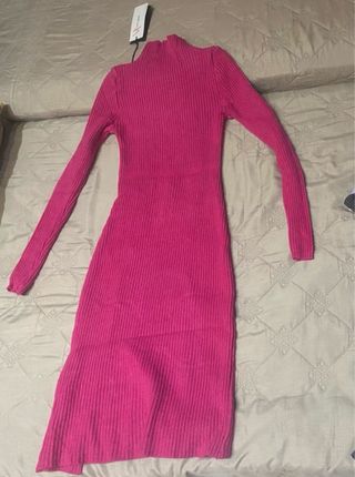 Abito Very Good fucsia con bottoni Tg. Unica