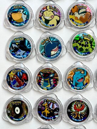 Pokemon Kraks tazos Transparentes Plateados