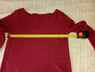 Jersey lentejuelas blanco y rojo