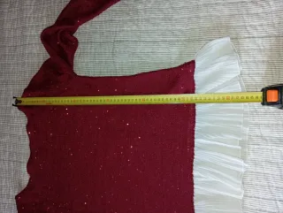 Jersey lentejuelas blanco y rojo