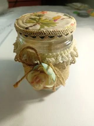 Frasco de cristal decorado artesanalmente