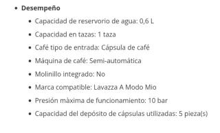 Cafetera Lavazza Jolie Cápsulas Azul