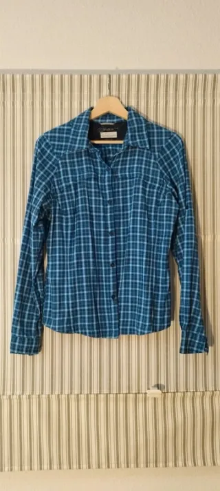 Camisa Columbia a cuadros azul y verde