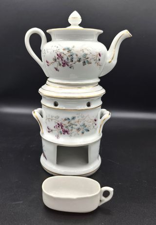 Tetera escalfeta porcelana francesa completa