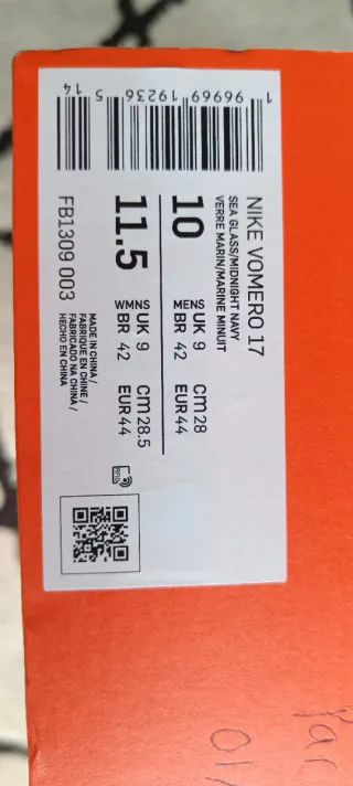 Zapatillas Nike Air Zoom Vomero 17 Talla 44