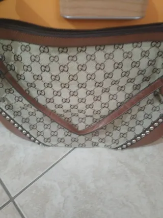 Borsa vintage Gucci beige e marrone