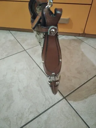 Borsa vintage Gucci beige e marrone