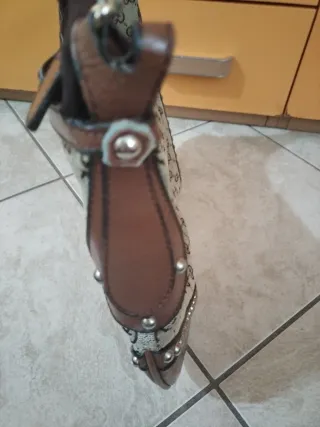 Borsa vintage Gucci beige e marrone