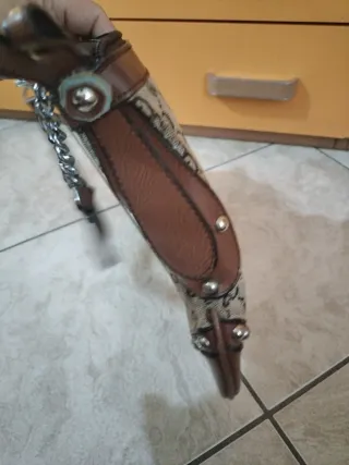 Borsa vintage Gucci beige e marrone