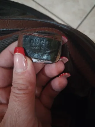 Borsa vintage Gucci beige e marrone