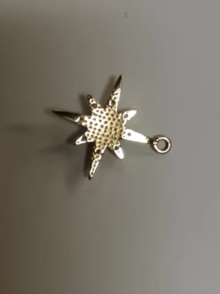 Pendente Stella Blu Oro Zirconi