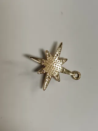 Pendente Stella Blu Oro Zirconi