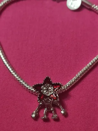Pulsera de plata,charms demogorgon stranger things