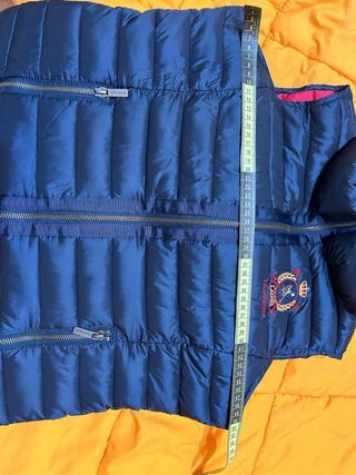 Chaleco acolchado negro y rojo mujer talla M