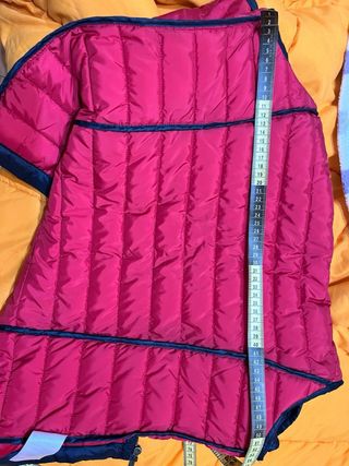 Chaleco acolchado negro y rojo mujer talla M