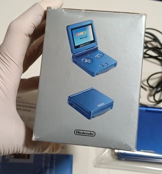Nintendo Game Boy Advance SP Azul Completa