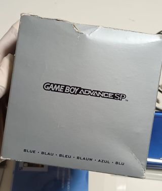 Nintendo Game Boy Advance SP Azul Completa