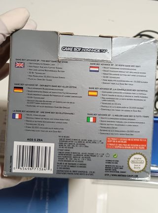 Nintendo Game Boy Advance SP Azul Completa