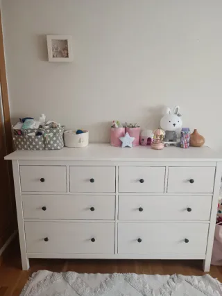 Cómoda cambiador bebé blanca