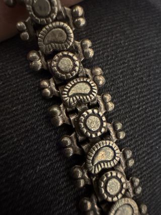 Pulsera Plata Ley Étnica Vintage