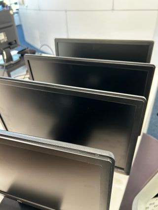 Monitor pantalla PC HP Negro con cables