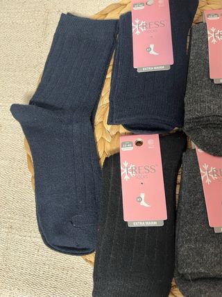 6 pares calcetines lana mujer