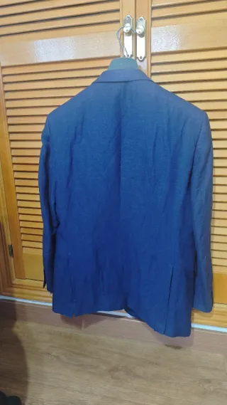 Americana de lino azul