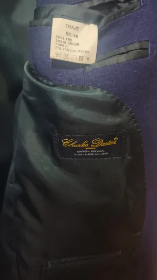 Americana de lino azul