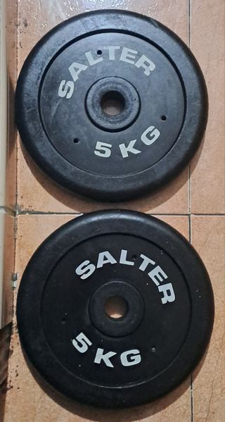 PESAS 2 DISCOS DE 5KG SALTER DE 30MM