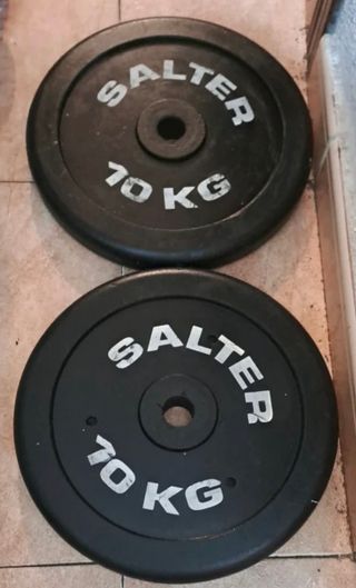 PESAS 2 DISCOS DE 10KG SALTER DE 30MM y MAS