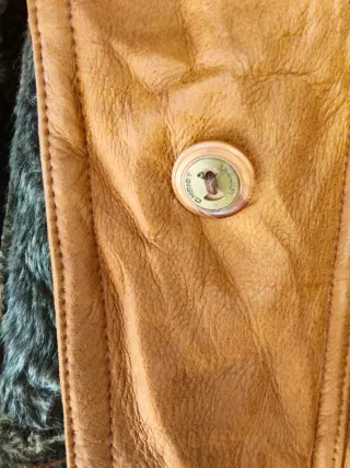 de abrigo largo de cuero de mujer