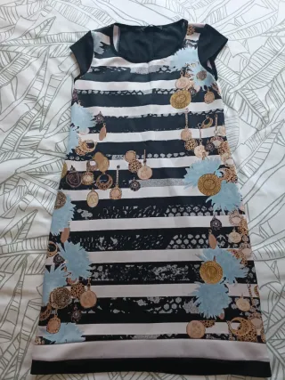 Vestido midi estampado, marca italiana BOCETTO