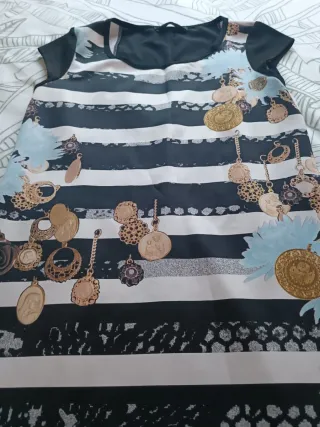 Vestido midi estampado, marca italiana BOCETTO