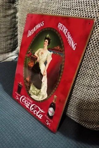 Cartel Vintage Coca-Cola de Hojalata
