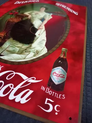 Cartel Vintage Coca-Cola de Hojalata