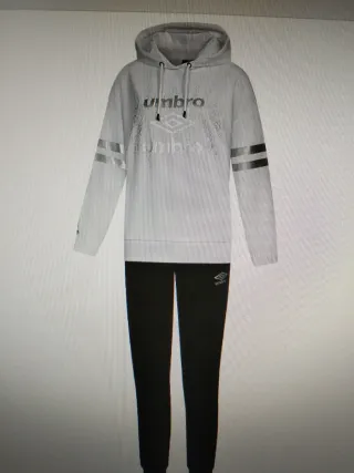 Chandal Umbro Mujer Premium Plata/Blanco
