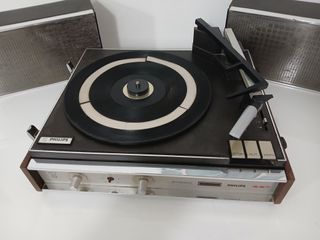Giradischi Philips 447 con Altoparlanti Vintage