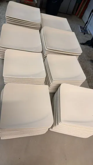 Platos cuadrados hostelería