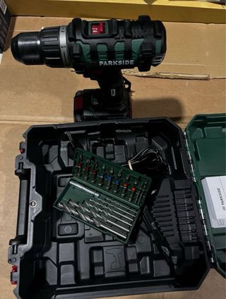 Taladro Atornillador Parkside 20V completo 2ah