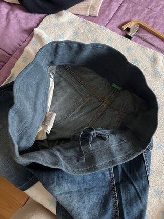 Pantalón vaquero premamá azul
