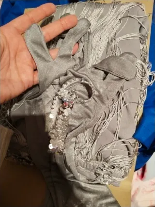 Disfraz Flapper Años 20 Plateado Talla S